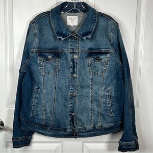 Torrid 1 Denim  Jean Jacket Sz 1X Button Up